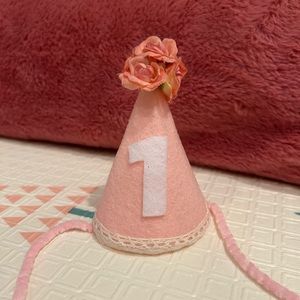 Baby girl first birthday party hat